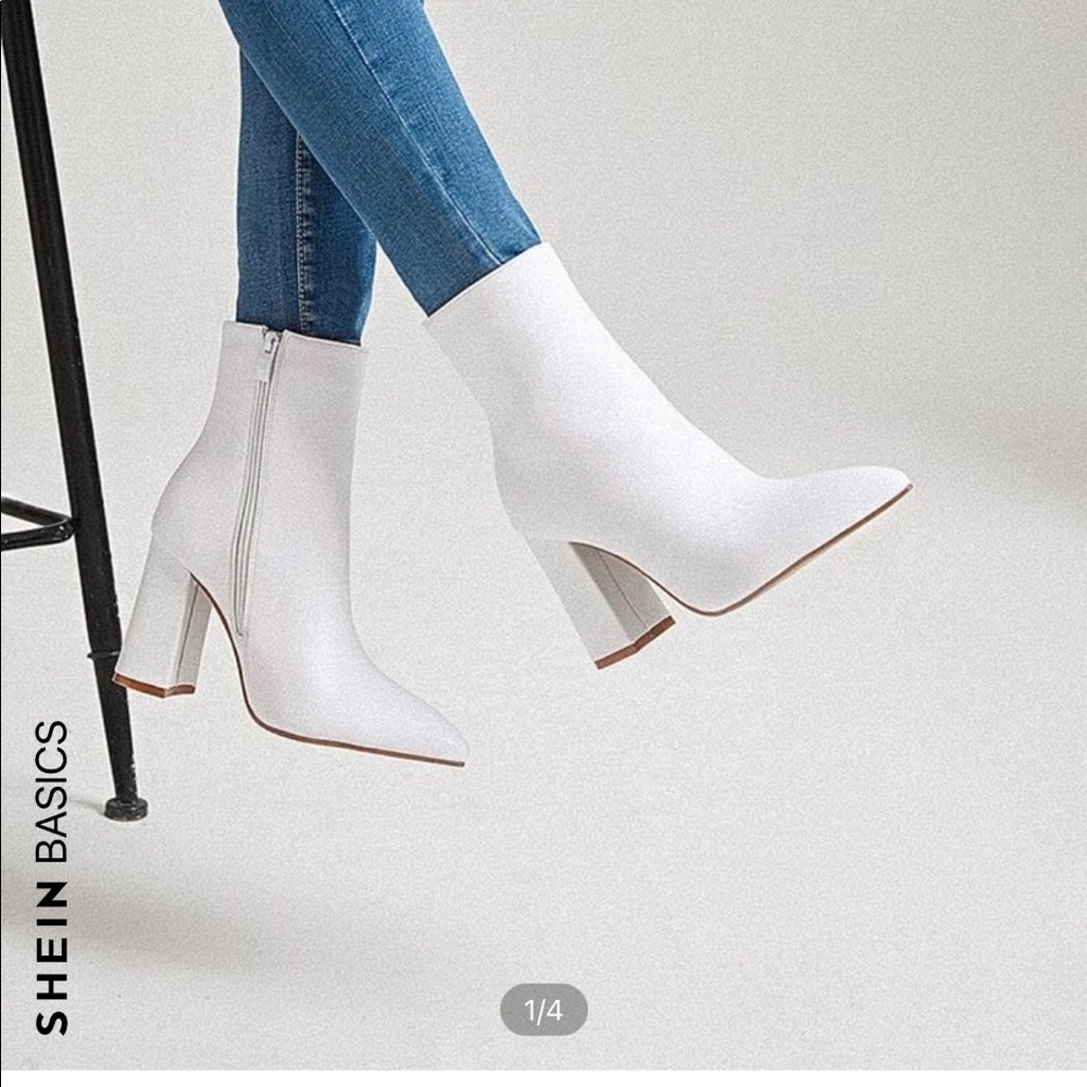 SHEIN WHITE BOOTIES ✨